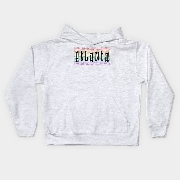 LGBTQ PATTERN AMERICA ATLANTA Kids Hoodie by Zodiac BeMac